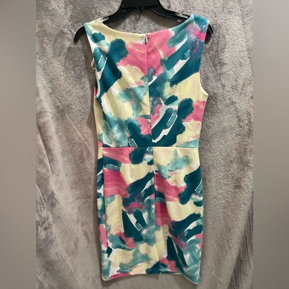 Apt. 9 Sleeveless Brush Stroke Print Dress. Size 6 - Picture 2 of 6